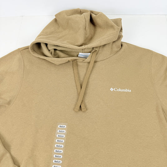 Translation missing: en.Columbia Men's Trek Sleeve Logo Hoodie Cotton Blend in Delta Brown-Size Medium
