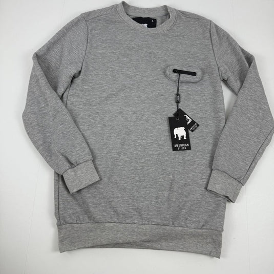 Translation missing: en.American Stitch Men's Crew Neck Sweatshirt Grey-Size Small