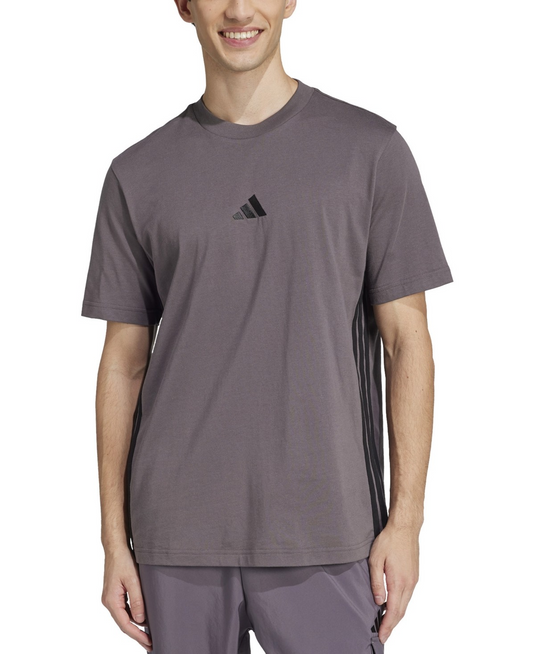 Translation missing: en.adidas Men's Essential Three-Stripes Single Jersey T-Shirt Grey-Medium