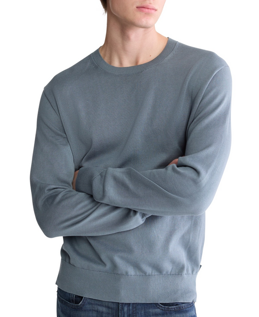 Translation missing: en.Calvin Klein Men's Supima Cotton Crewneck Sweater Stormy Weather Blue-Medium