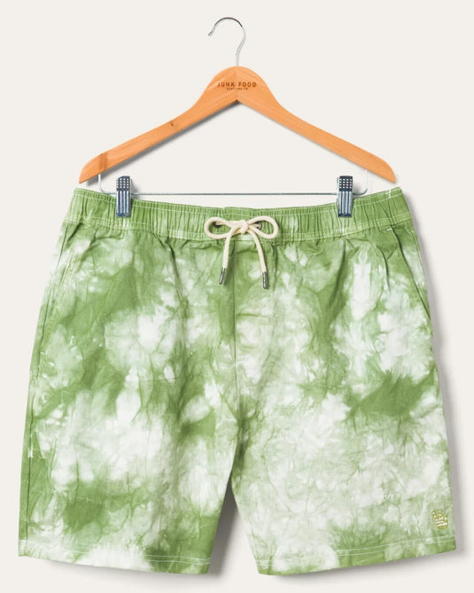 Translation missing: en.Junk Food Clothing Men's Tie Dye Twill Ford Shorts in Sage- Size 2XL