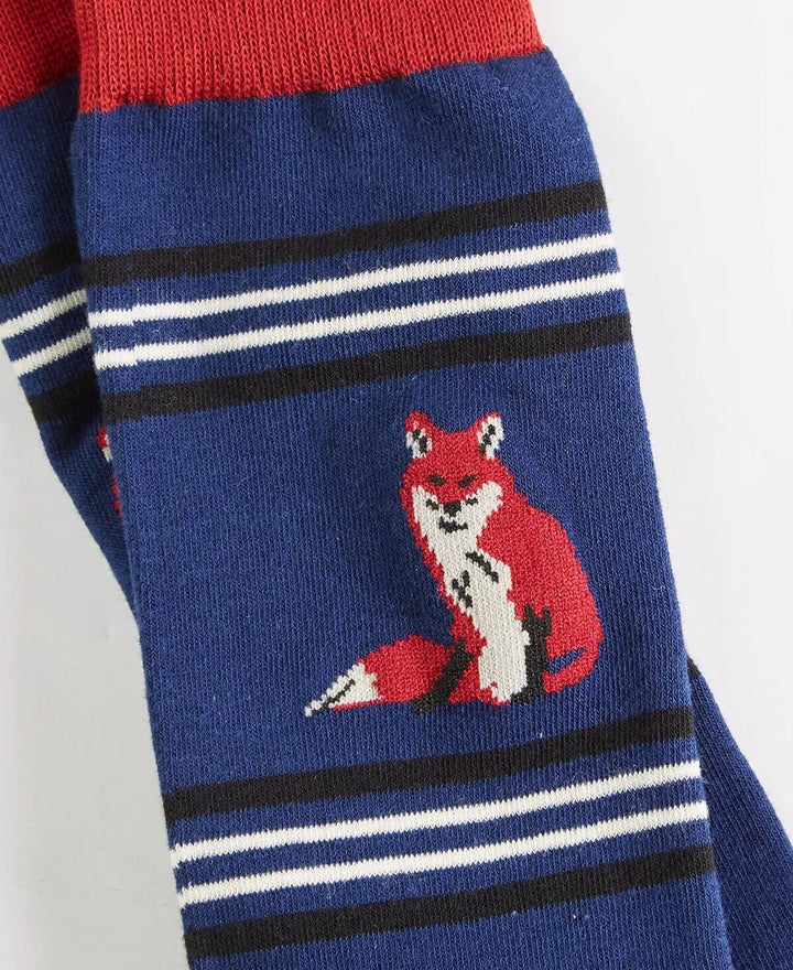 Translation missing: en.Club Room  Lot of 3 Holiday Fox &amp; Stripes Crew Socks Multi-One Size