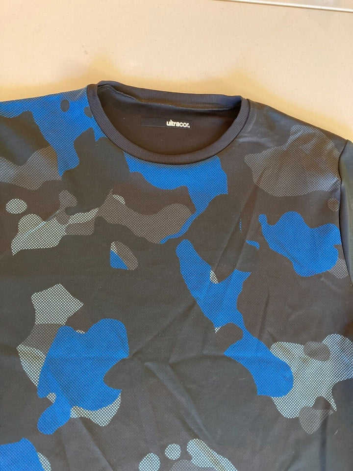 Translation missing: en.Ultracor Men's Camo Ether Tee in Black and Blue-Size Medium