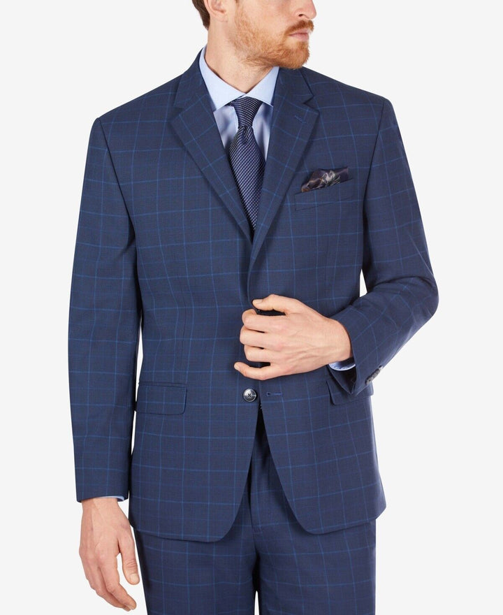 Translation missing: en.Sean John Msalisbury Men's Classic-Fit Check Suit Separate Jacket Bright Blu-38R