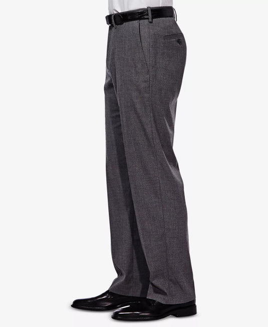 Translation missing: en.J.M. Haggar Men Premium Stretch Classic Fit Flat Front Dress Pants Md Grey-42x32