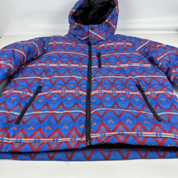Translation missing: en.Club Room Men's Stretch Hooded Puffer Jacket Kings Patch Work Blue-Large