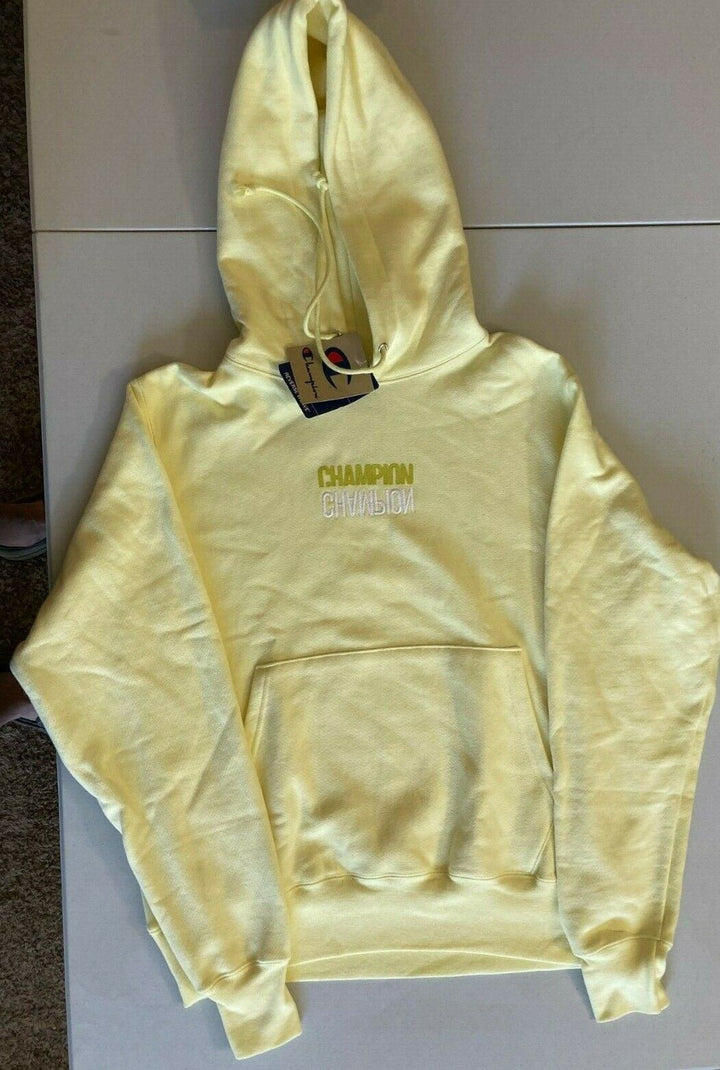 Translation missing: en.Champion Men's Relax-Fit Reverse Weave Logo Hoodie Lemon Glacier-Small