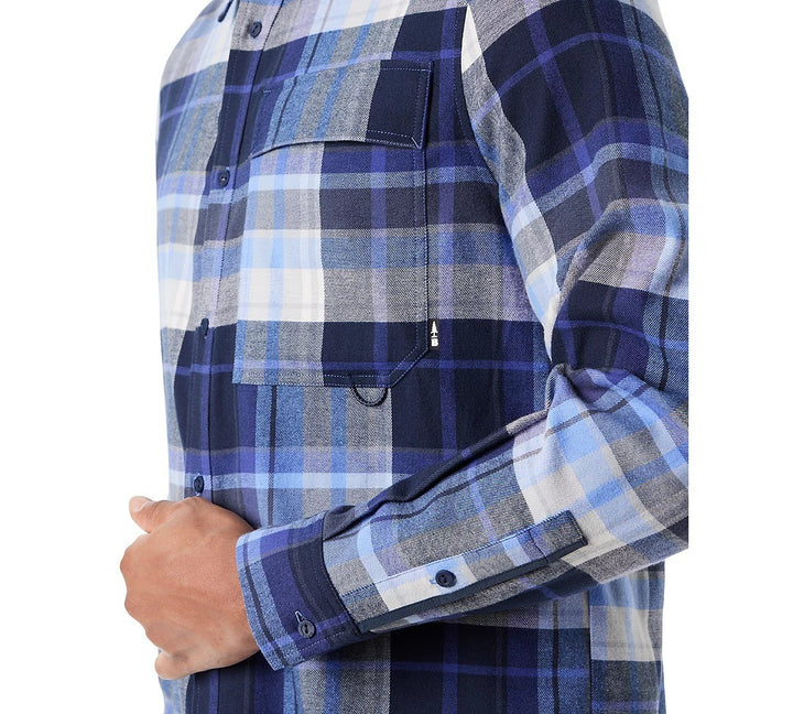 Translation missing: en.Bass Outdoor Flannel Shirt Mens XL Persian Blue Classic Fit Plaid Stretch Pocket
