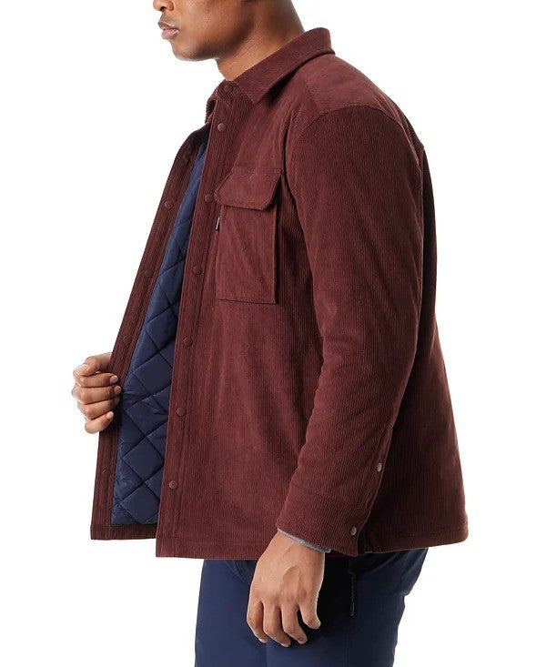 Translation missing: en.Bass Outdoor Shirt Jacket Men's Small Rum Raisin Burgundy Relaxed Fit Corduroy