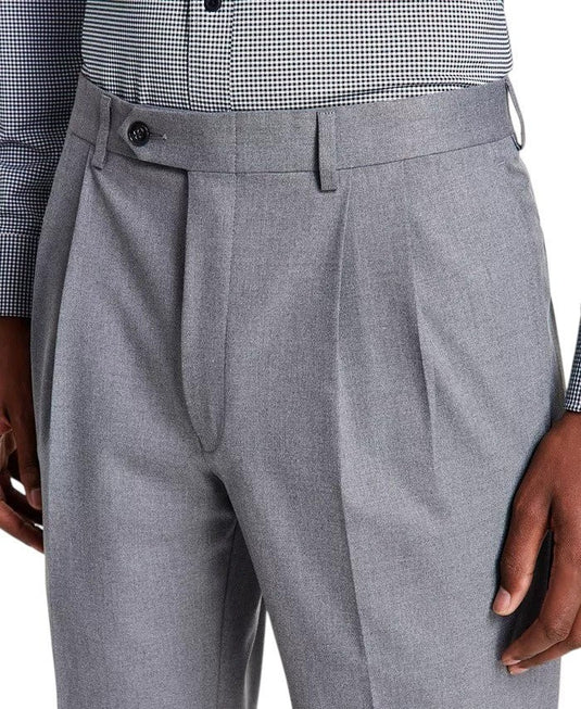 Translation missing: en.Michael Kors Men's Marina Pleated Solid Classic Fit Dress Pants Gray-44x30