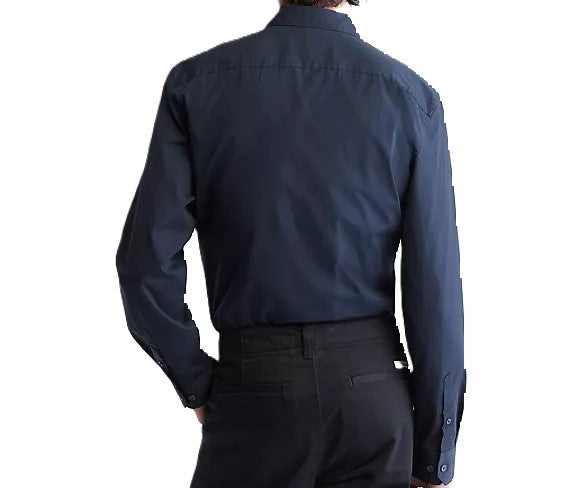 Translation missing: en.Calvin Klein Mens Solid Patch Pocket Button Down Easy Shirt Serenity Blue-Medium