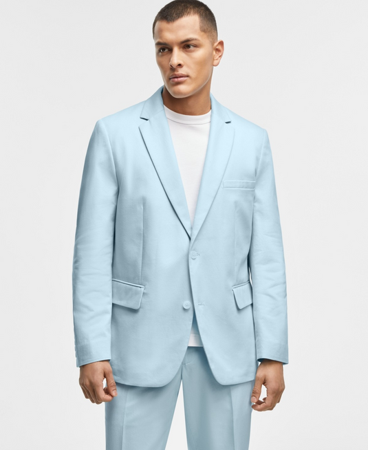 Translation missing: en.Mode of One Men's Slim-Fit Cotton Linen Blazer Delicate Blue-Size XL 44-46R