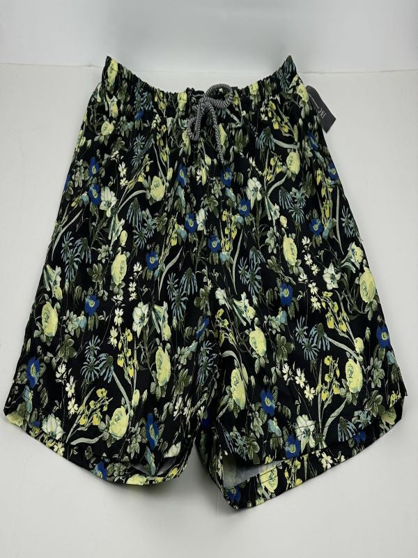 Translation missing: en.INC Mens Evan Garden Quick-Dry Floral-Print 5" Swim Trunks Black Multi-2XL