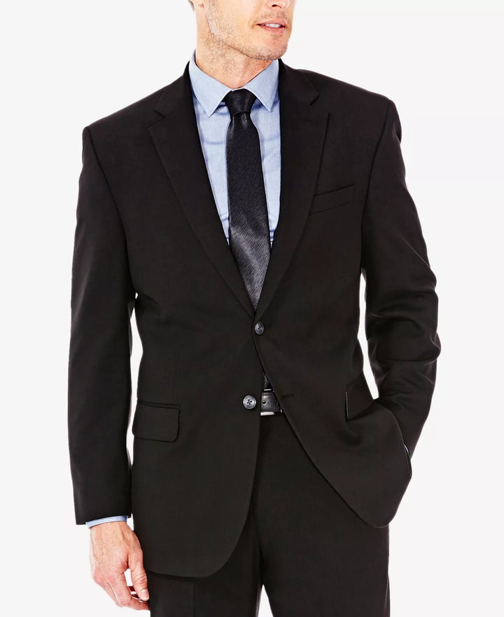 Translation missing: en.Haggar Men's Premium Stretch Sharkskin Classic Fit Suit Coat, Black, 40 Short