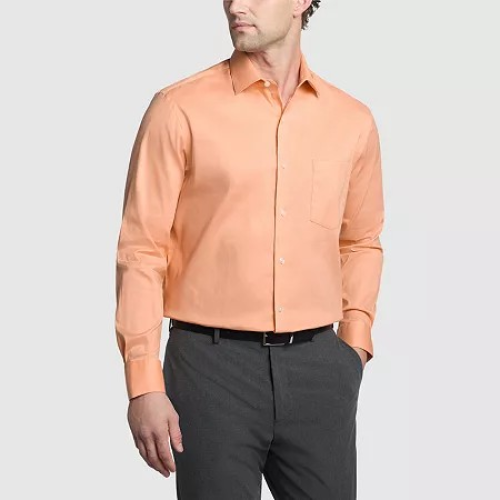 Translation missing: en.Van Heusen Men's Regular Fit Everyday Defense Dress Shirt Peach-15-15.5 32/33