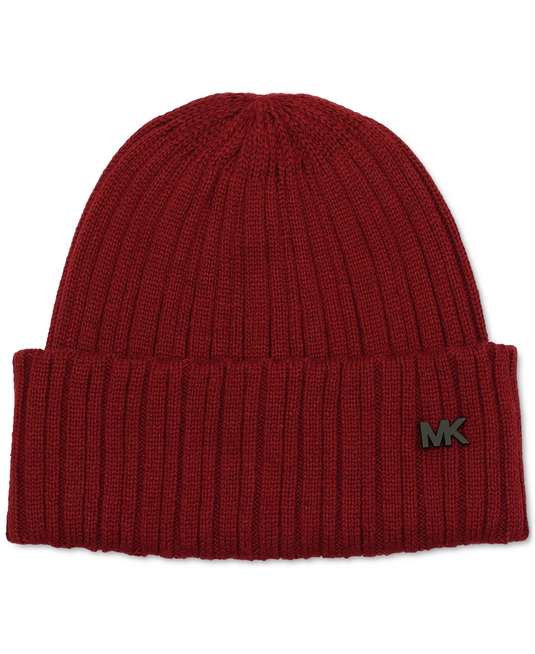 Translation missing: en.Michael Kors Men's Ribbed Cuff Hat - Deep Red-One Size
