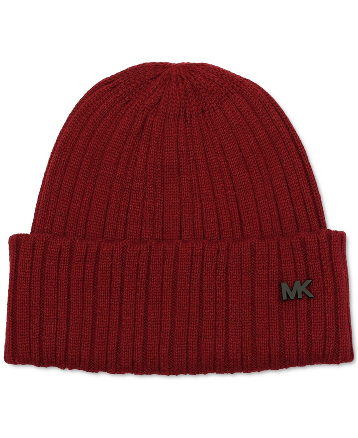 Translation missing: en.Michael Kors Men's Ribbed Cuff Hat - Deep Red-One Size