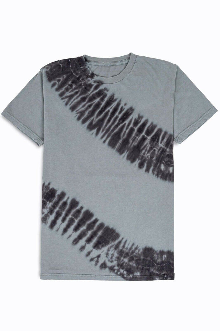 Translation missing: en.Original Paperbacks Portland Diagonal Stripe Tie Dyed Jersey Tee Grey Gunmetal-S