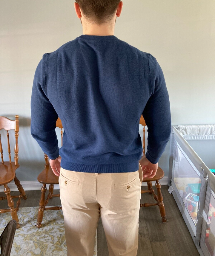 Translation missing: en.Michael Kors Men's Regular-Fit Solid Sweater in Denim Blue-Size XL
