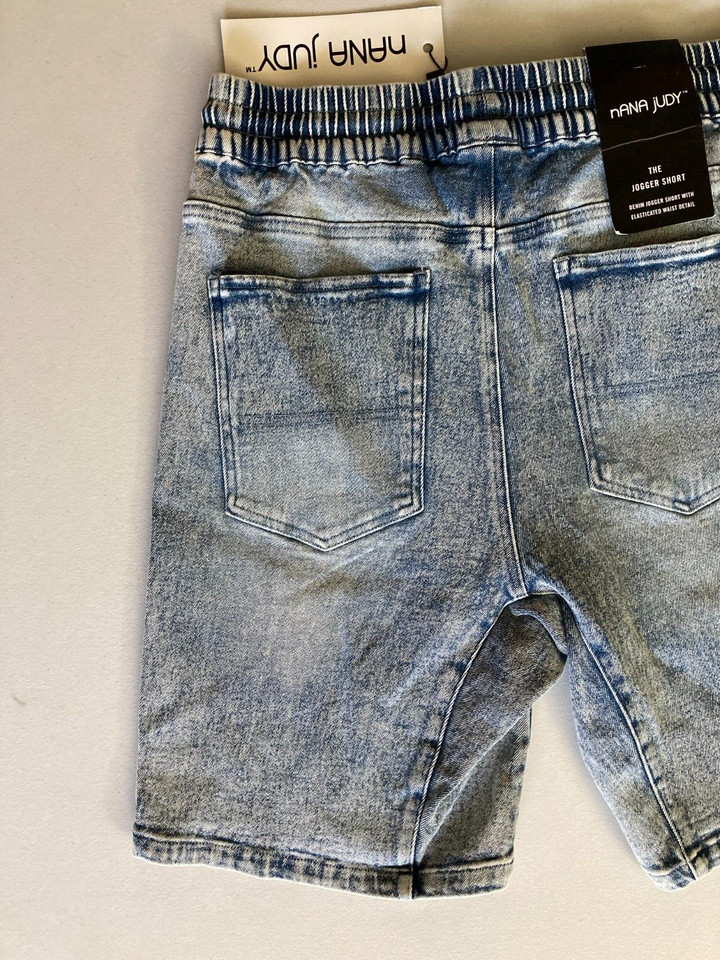 Translation missing: en.nANA jUDY Men's The Jogger Regular-Fit Stretch Denim Shorts Sunbleach Blue-Med