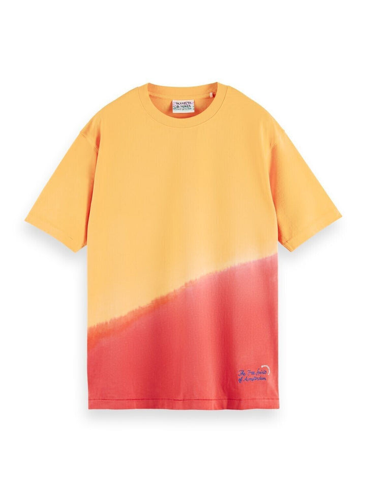Translation missing: en.Scotch &amp; Soda Men's Tie Dye Organic Cotton T-Shirt in Orange-Size Large