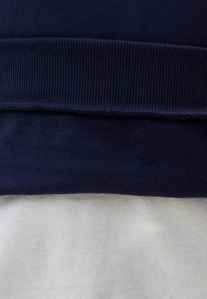 Translation missing: en.Reebok Mens Identity Quarter-Zip Fleece Sweatshirt Vector Navy Medium Reg-Fit