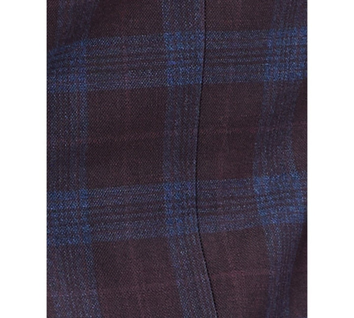 Translation missing: en.Tommy Hilfiger Conrad Men's Modern-Fit TH Flex Plaid Sport Coat Wine Blue-36S