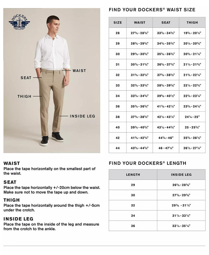 Translation missing: en.Dockers Signature Straight Fit Pants Cloud 34x29 Iron Free Khaki Stain Defender