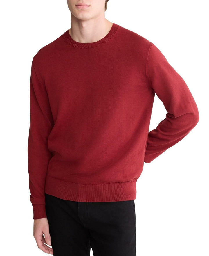 Translation missing: en.Calvin Klein Sweater Syrah Red Size 2XL Men's Premium Supima Cotton Crewneck