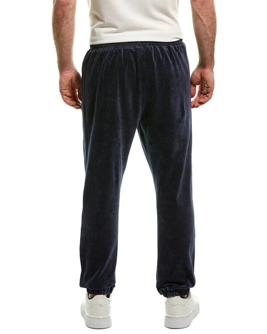Translation missing: en.Eleven Paris Men's Regular-Fit Knit Cotton Velour Jogger Pants in Dress Navy-2XL