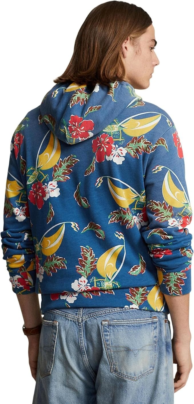 Translation missing: en.Polo Ralph Lauren Hoodie Men's Small Azure Sail Blue Sailboat-Floral Fleece