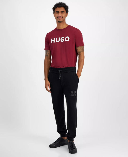 Translation missing: en.Hugo Boss Men's San Steero Relaxed Fit Cropped Drawstring Sweatpants Black-Large