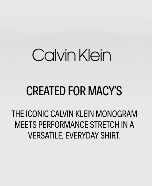 Translation missing: en.Calvin Klein Men's Dress Shirt White-17.5 34/35 Slim-Fit Stretch Collar Logo