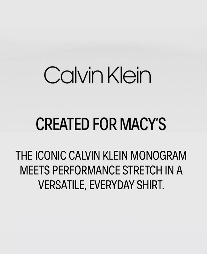 Translation missing: en.Calvin Klein Men's Dress Shirt White-17.5 34/35 Slim-Fit Stretch Collar Logo