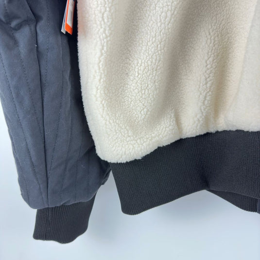 Translation missing: en.Bass Outdoor Men's Mixed-Media Full-Zip Bomber Jacket - Antique White Multi-XL