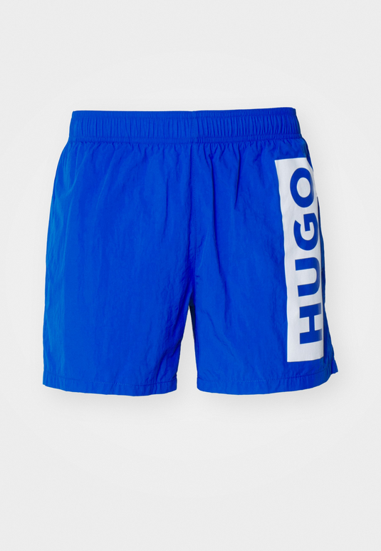 Translation missing: en.Hugo by Hugo Boss Men's Blue Okko Logo Swim Trunks 4" inseam Blue-Size Small