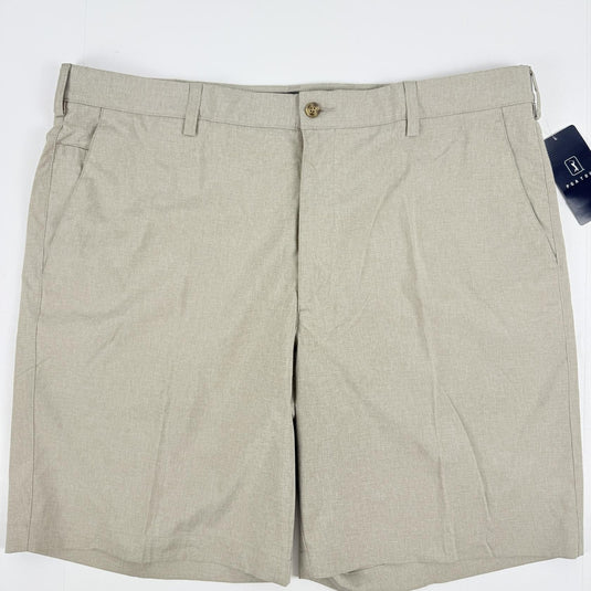 Translation missing: en.PGA TOUR Golf Shorts Khaki Heather Size 40 Flat Front with Active Waistband
