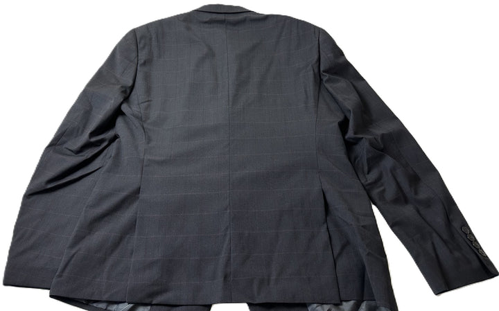 Translation missing: en.AX Armani Exchange Mens Wool Blazer Grey With Merlot Windowpane 44L