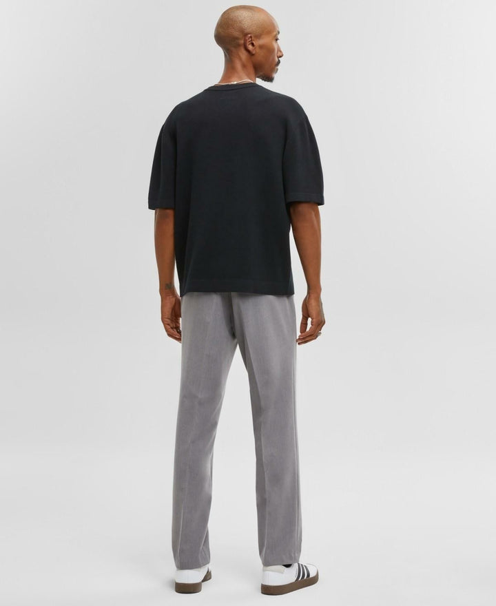 Translation missing: en.Mode of One Sweater Deep Black Size Large Relax-Fit Short-Sleeve Crewneck Mens