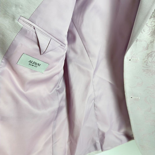 Translation missing: en.Alfani Evening Jacket Men's 36R Pink Slim-Fit Floral Peak Lapels Dinner Jacket