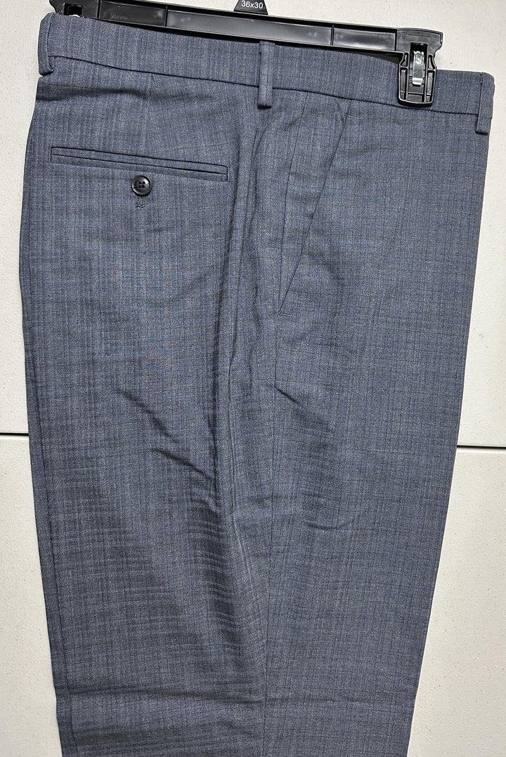 Translation missing: en.Perry Ellis Portfolio Mens Slim-Fit Flat Front Dress Pants Dusty Blue-36x30