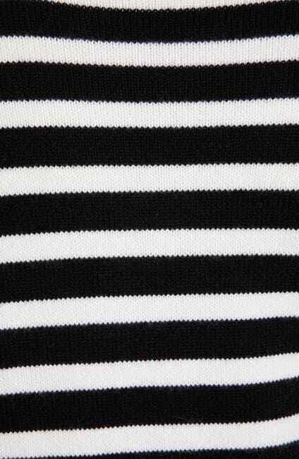 Translation missing: en.FRAME Stripe Crewneck Merino Wool Blend Sweater Black/Ivory-Size Medium