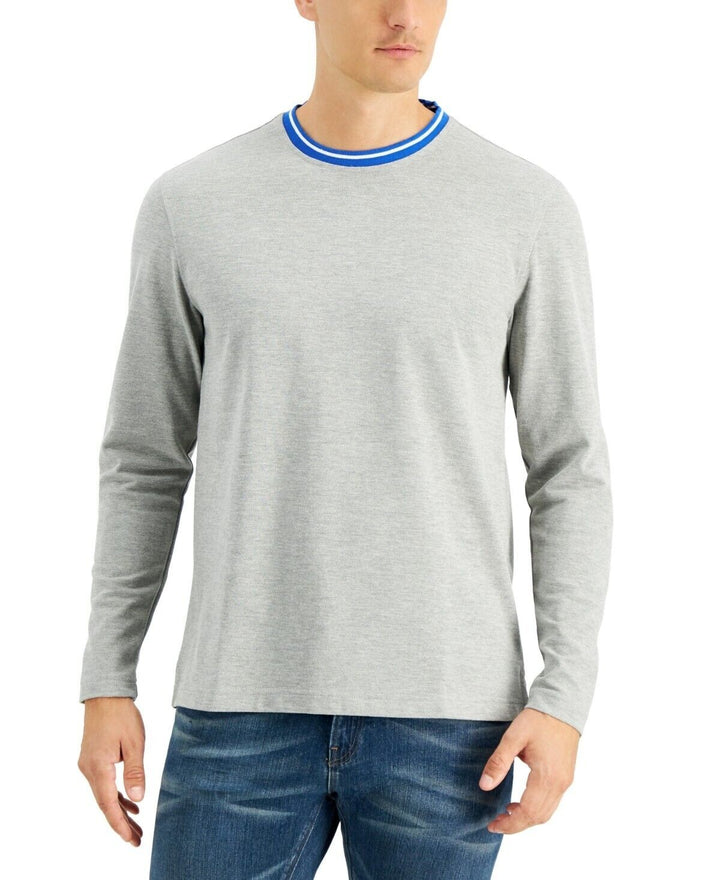Translation missing: en.Club Room Men's Performance Pique Shirt in Soft Grey Heather-Medium
