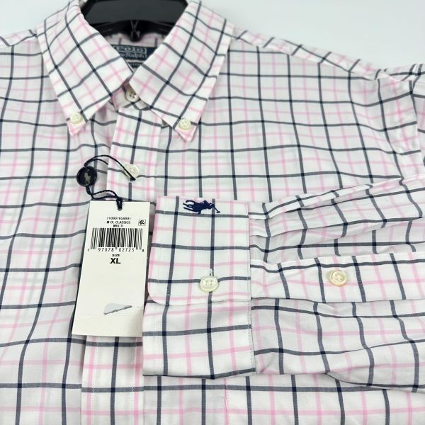 Translation missing: en.Polo Ralph Lauren Custom Fit Cotton Poplin Shirt White Taylor Rose Multi-XL