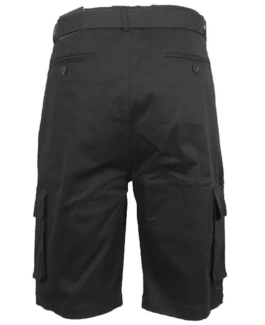 Translation missing: en.Original Blu Rock Belted Cargo Shorts Flat Front Black-32