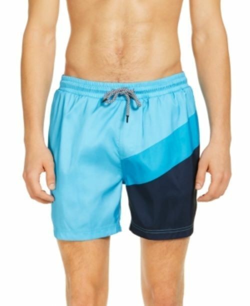 Translation missing: en.International Concepts Men's Splice Colorblock 5" Swim Trunks Crystal Seas-XL