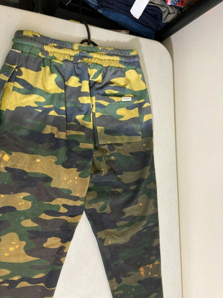 Translation missing: en.Eleven Paris Men's Acid Camo Fleece Jogger Destroyed in Acid Green Camo-Large