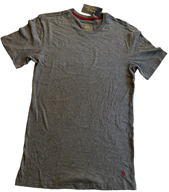 Translation missing: en.Polo Ralph Lauren Men's Cotton Crewneck Sleep Undershirt in Charcoal-Small