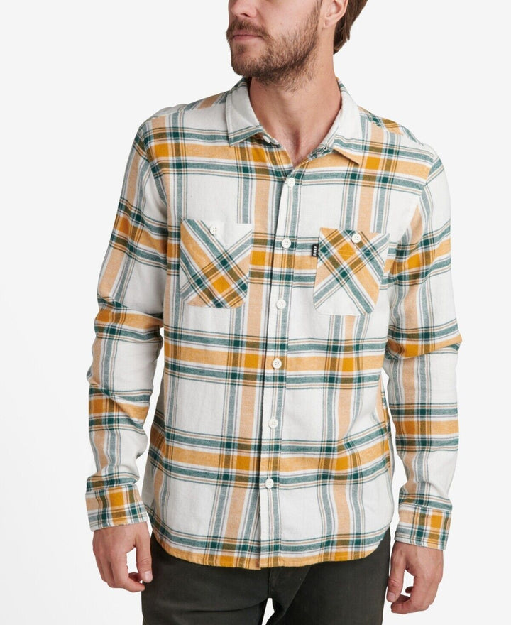 Translation missing: en.Reef Men's Vaughn Long Sleeve Flannel Shirt in Marshmallow Multi-Small