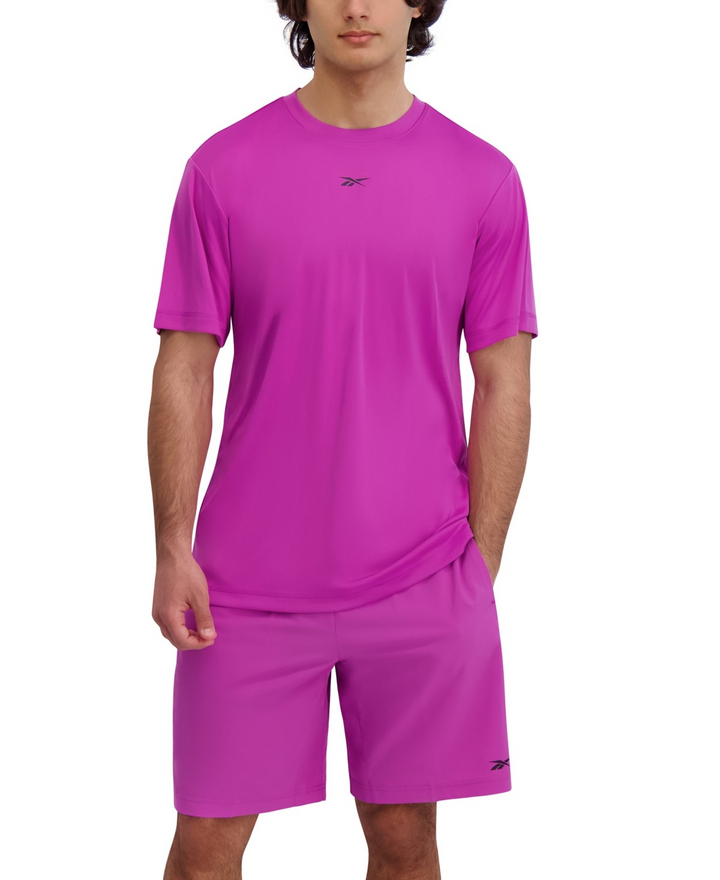 Translation missing: en.Reebok Men's Tech Performance Regular-Fit Logo T-Shirt - Purple Rave-2XL